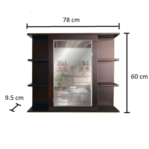 Espejo Madera Botiquin 78x60 cm Gabinete Baño